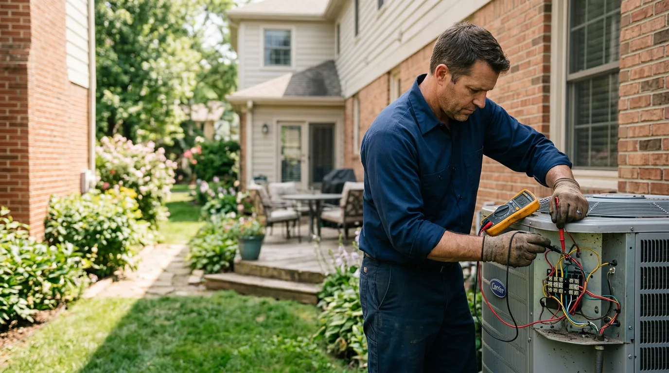 HVAC technician working near Petaluma, CA